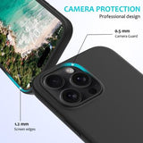 iPhone 16 Pro Max Liquid Silikone Cover med Strop - Sort
