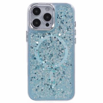 iPhone 16 Pro Max MagSafe-kompatibel Glitter Pailletter Epoxy Cover - Lysegrøn