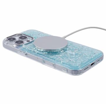 iPhone 16 Pro Max MagSafe-kompatibel Glitter Pailletter Epoxy Cover - Lysegrøn