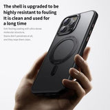 iPhone 16 Pro Max Magnetisk Stativ Hybrid Cover - mørkeblå