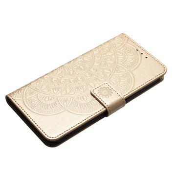 iPhone 16 Pro Max Mandala Series Etui med Pung - Guld