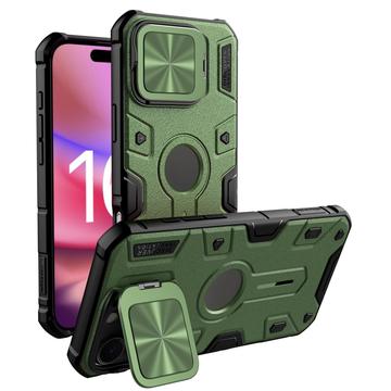 iPhone 16 Pro Max Nillkin CamShield Armor Prop Hybrid Cover - MagSafe-kompatibel - Grøn