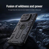 iPhone 16 Pro Max Nillkin CamShield Armor Prop Hybrid Cover - MagSafe-kompatibel - Grøn