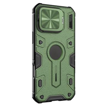 iPhone 16 Pro Max Nillkin CamShield Armor Prop Hybrid Cover - MagSafe-kompatibel - Grøn