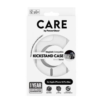 iPhone 16 Pro Max PanzerGlass Care Kickstand Cover - MagSafe-kompatibel - Sølv