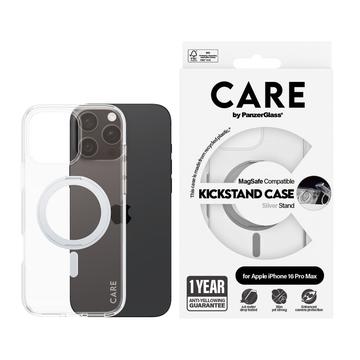 iPhone 16 Pro Max PanzerGlass Care Kickstand Cover - MagSafe-kompatibel - Sølv