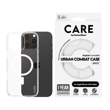 iPhone 16 Pro Max PanzerGlass Care Transparent Urban Combat Cover - MagSafe-kompatibel - Hvid