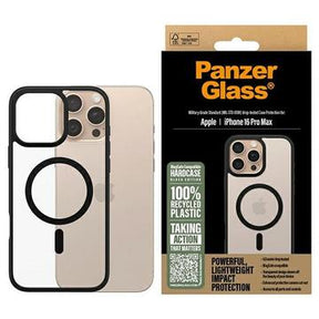 iPhone 16 Pro Max PanzerGlass HardCase MagSafe-kompatibel Cover - Sort / Gennemsigtig