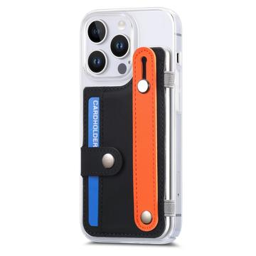 iPhone 16 Pro Max plastiketui CY1 - kortplads, armbånd, støtte - sort