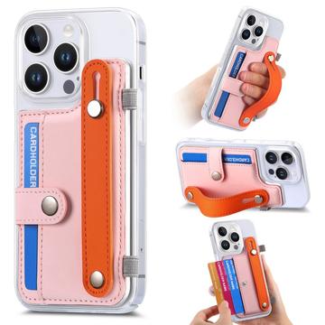 iPhone 16 Pro Max plastiketui CY1 - kortplads, armbånd, støtte - Pink