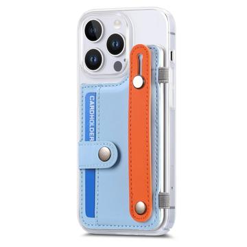 iPhone 16 Pro Max plastiketui CY1 - kortplads, armbånd, støtte - himmelblå