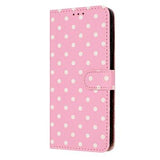 iPhone 16 Pro Max Pung Etui med Prikket Mønster - Pink