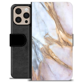 iPhone 16 Pro Max Premium Flip Cover med Pung - Elegant Marmor