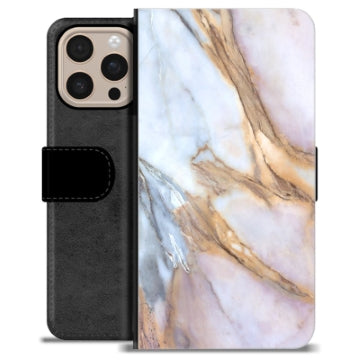 iPhone 16 Pro Max Premium Flip Cover med Pung - Elegant Marmor