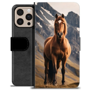 iPhone 16 Pro Max Premium Flip Cover med Pung - Hest