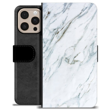 iPhone 16 Pro Max Premium Flip Cover med Pung - Marmor