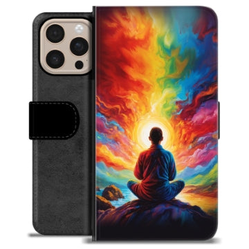 iPhone 16 Pro Max Premium Flip Cover med Pung - Meditation