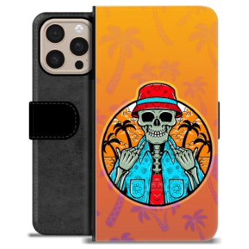 iPhone 16 Pro Max Premium Flip Cover med Pung - Skelet Sommer