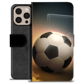 iPhone 16 Pro Max Premium Flip Cover med Pung - Fodbold