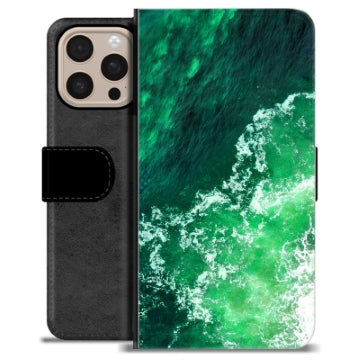 iPhone 16 Pro Max Premium Flip Cover med Pung - Bølger