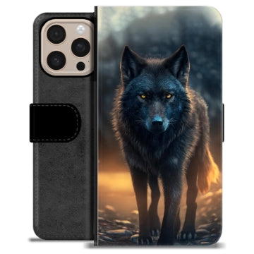 iPhone 16 Pro Max Premium Flip Cover med Pung - Ulv
