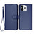 iPhone 16 Pro Max Premium Wallet-etui med rem - kulfiberstruktur - Kulstofblå