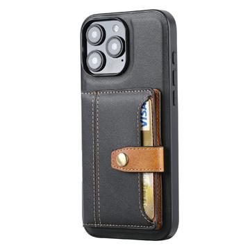 iPhone 16 Pro Max Retro Style Cover med Pung - Sort