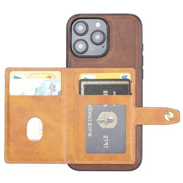 iPhone 16 Pro Max Retro Style Cover med Pung - Grøn