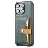 iPhone 16 Pro Max Retro Style Cover med Pung - Grøn