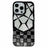 iPhone 16 Pro Max Rhinestone cover med geometrisk diamantmønster - Sort