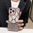 iPhone 16 Pro Max Rhinestone cover med geometrisk diamantmønster - Pink
