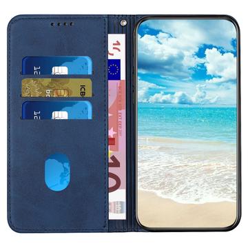 iPhone 16 Pro Max Rombe Mønster Pung Cover med magnetisk lukning - Blå