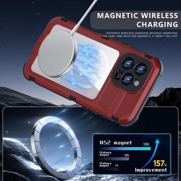 iPhone 16 Pro Max Shellbox M Series IP68 vandtæt cover - dykkercover med MagSafe-kompatibilitet - rød