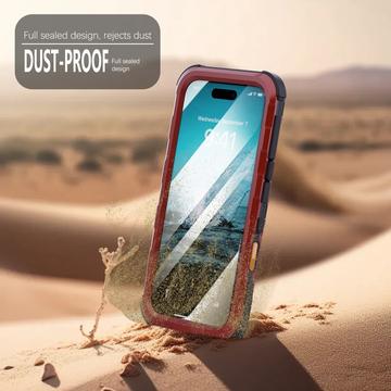 iPhone 16 Pro Max Shellbox M Series IP68 vandtæt cover - dykkercover med MagSafe-kompatibilitet - rød
