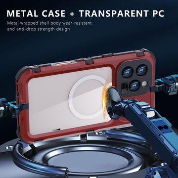 iPhone 16 Pro Max Shellbox M Series IP68 vandtæt cover - dykkercover med MagSafe-kompatibilitet - rød