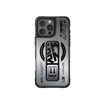 iPhone 16 Pro Max Skinarma Kira Kobai Mag Cover med greb-stativ - krom