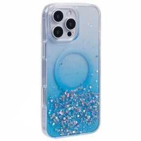 iPhone 16 Pro Max Sparkle Glow MagSafe Cover - Blå