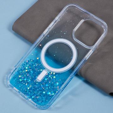 iPhone 16 Pro Max Sparkle Glow MagSafe Cover - Blå