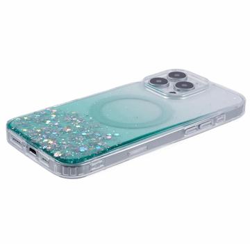 iPhone 16 Pro Max Sparkle Glow MagSafe Cover - grøn