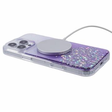 iPhone 16 Pro Max Sparkle Glow MagSafe Cover - lilla