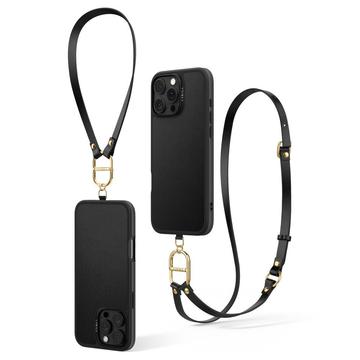 iPhone 16 Pro Max Spigen Cyrill Kajuk Classic Charm Mag-etui med rem - Sort