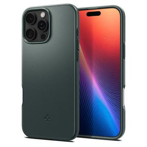 iPhone 16 Pro Max Spigen Thin Fit Mag MagSafe Cover - Afgrund grøn