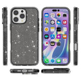iPhone 16 Pro Max Stylish Glitter Series Hybrid Cover - Sort