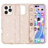iPhone 16 Pro Max Stylish Glitter Series Hybrid Cover - Guld