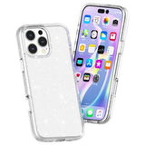 iPhone 16 Pro Max Stylish Glitter Series Hybrid Cover - Hvid