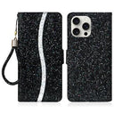 iPhone 16 Pro Max Stilfuldt glitteretui - sort