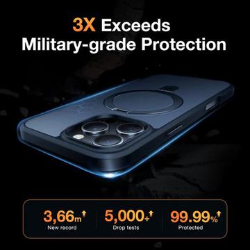 iPhone 16 Pro Max Torras Guardian Ostand MagSafe Cover - Titanium grå