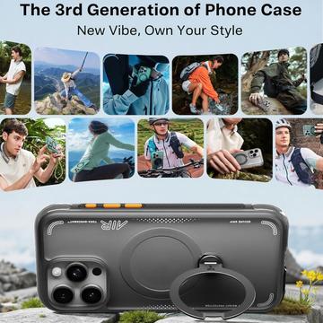 iPhone 16 Pro Max Torras Ostand Q3 Air MagSafe cover - Sort