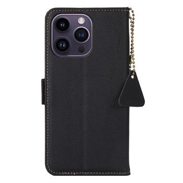 iPhone 16 Pro Max Læderpung med RFID - Sort
