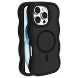 iPhone 16 Pro Max Bølgekant magnetisk hybrid cover - sort